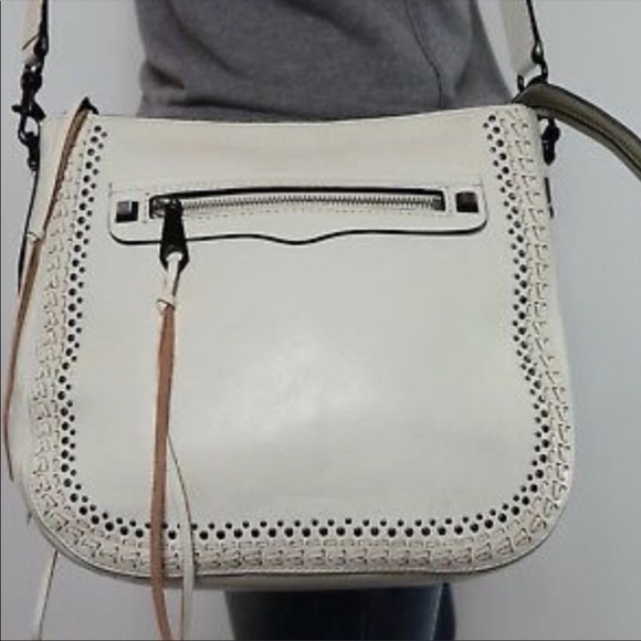 Rebecca Minkoff Winter White Crossbody Leather Bag - Picture 3 of 8